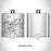 Rendered View of Gillette Wyoming Map Engraving on 6oz Stainless Steel Flask