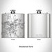 Rendered View of Gillette Wyoming Map Engraving on 6oz Stainless Steel Flask