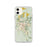 Custom iPhone 11 Gillette Wyoming Map Phone Case in Woodblock
