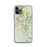 Custom iPhone 11 Pro Gillette Wyoming Map Phone Case in Woodblock