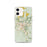 Custom iPhone 12 Gillette Wyoming Map Phone Case in Woodblock