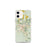 Custom iPhone 12 mini Gillette Wyoming Map Phone Case in Woodblock