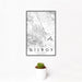 12x18 Gilroy California Map Print Portrait Orientation in Classic Style With Small Cactus Plant in White Planter