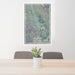 24x36 Gilroy California Map Print Portrait Orientation in Afternoon Style Behind 2 Chairs Table and Potted Plant