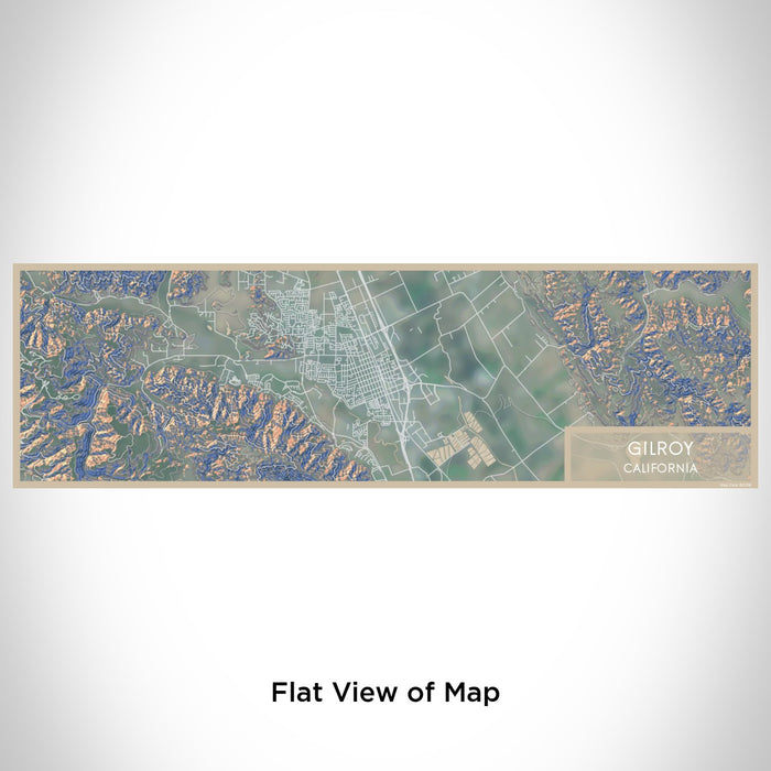 Flat View of Map Custom Gilroy California Map Enamel Mug in Afternoon