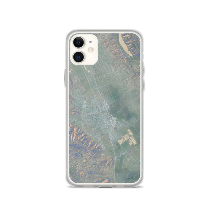 Custom iPhone 11 Gilroy California Map Phone Case in Afternoon