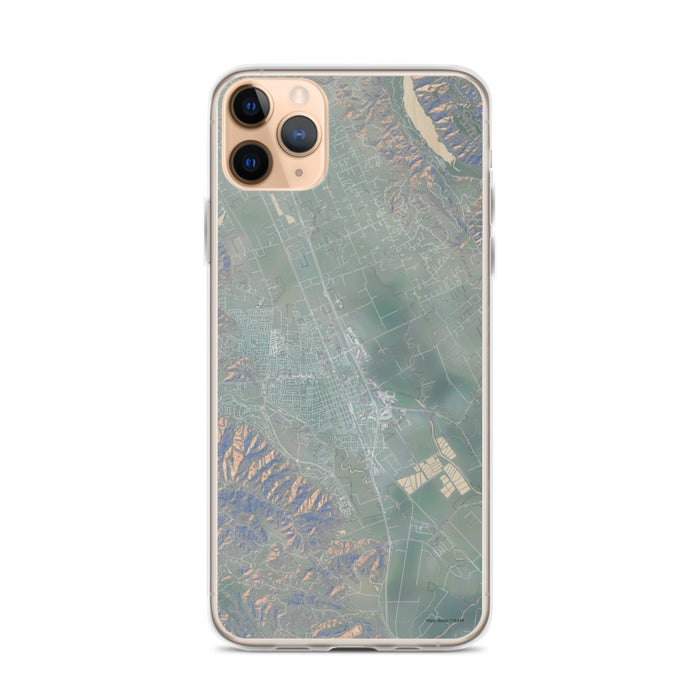 Custom iPhone 11 Pro Max Gilroy California Map Phone Case in Afternoon