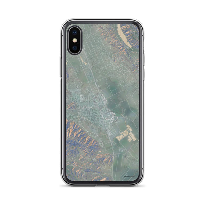Custom iPhone X/XS Gilroy California Map Phone Case in Afternoon