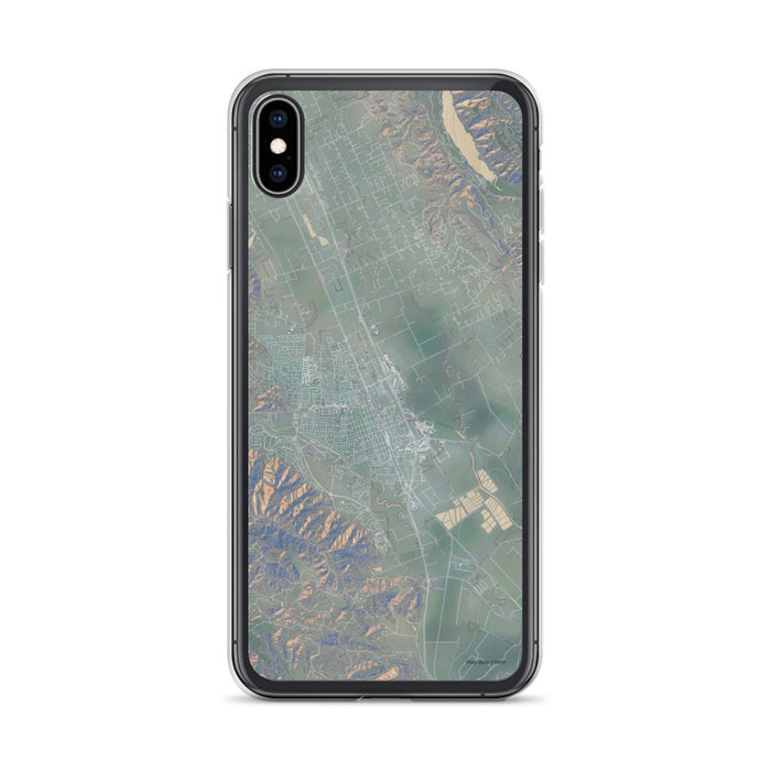 Custom iPhone XS Max Gilroy California Map Phone Case in Afternoon
