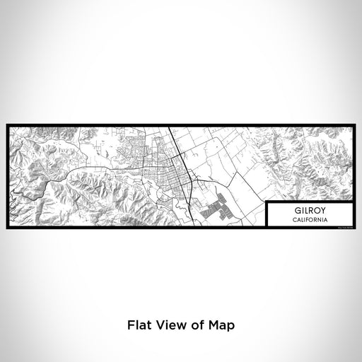 Flat View of Map Custom Gilroy California Map Enamel Mug in Classic