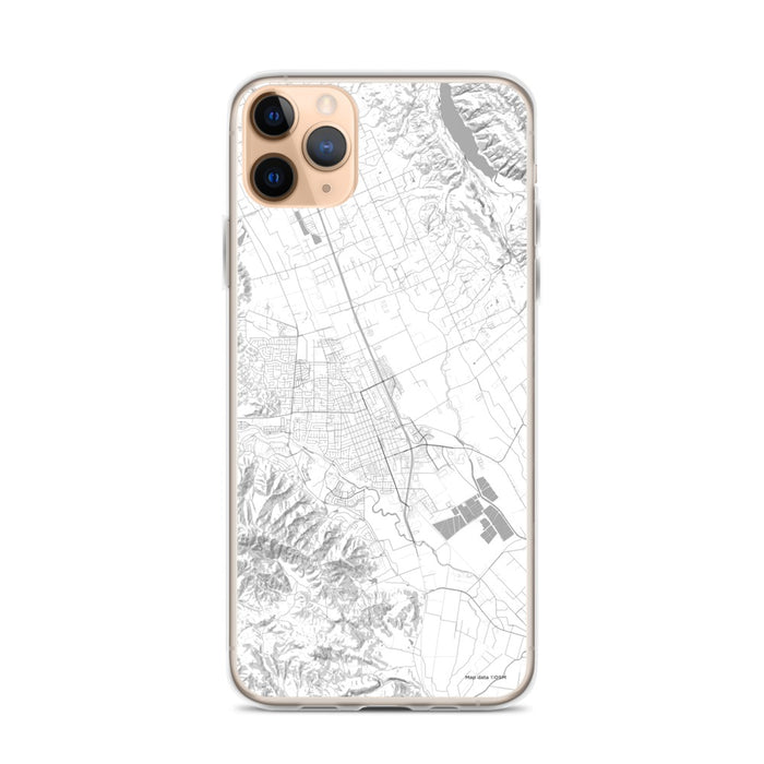 Custom iPhone 11 Pro Max Gilroy California Map Phone Case in Classic
