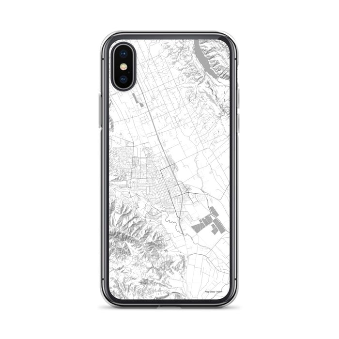 Custom iPhone X/XS Gilroy California Map Phone Case in Classic