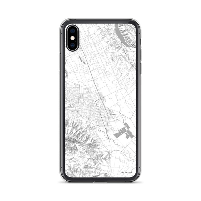 Custom iPhone XS Max Gilroy California Map Phone Case in Classic