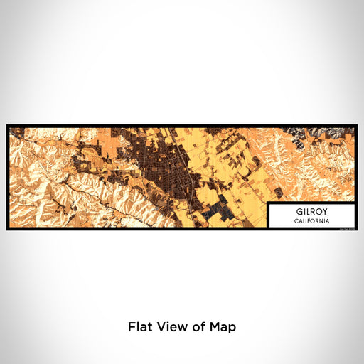 Flat View of Map Custom Gilroy California Map Enamel Mug in Ember