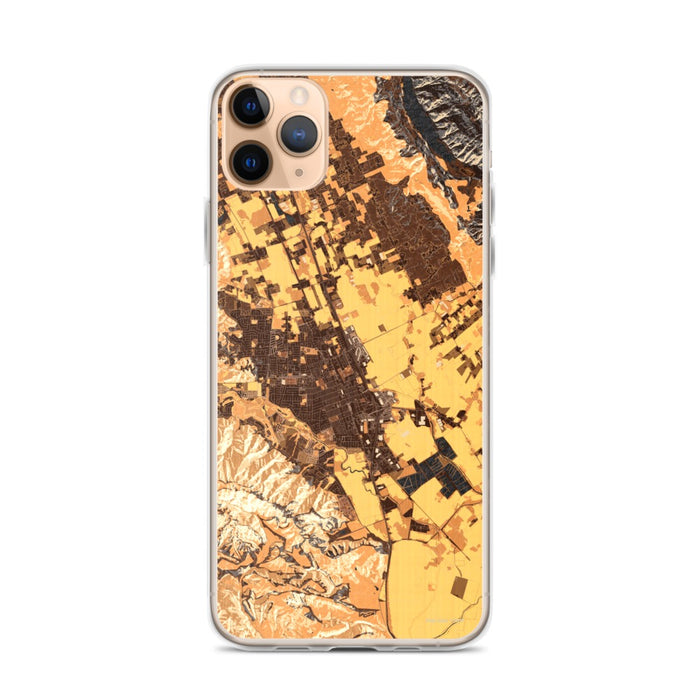Custom iPhone 11 Pro Max Gilroy California Map Phone Case in Ember