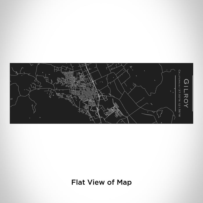 Rendered View of Gilroy California Map Engraving on 10oz Stainless Steel Insulated Cup with Sliding Lid in Black