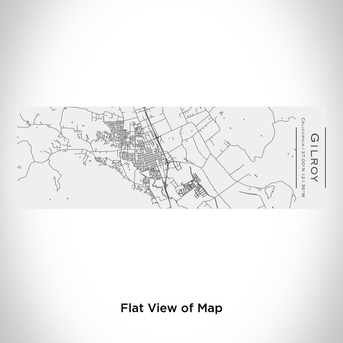 Rendered View of Gilroy California Map Engraving on 10oz Stainless Steel Insulated Cup with Sliding Lid in White