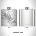 Rendered View of Gilroy California Map Engraving on 6oz Stainless Steel Flask
