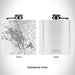 Rendered View of Gilroy California Map Engraving on 6oz Stainless Steel Flask in White
