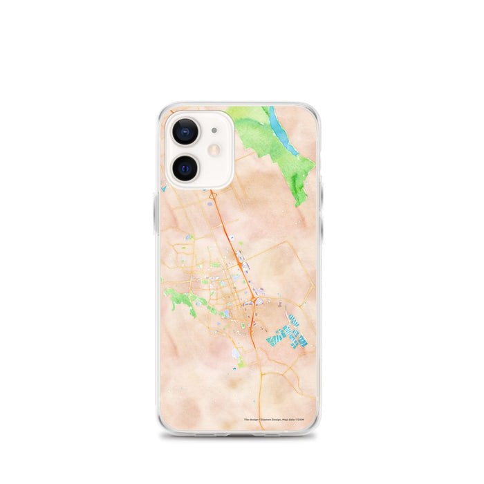 Custom iPhone 12 mini Gilroy California Map Phone Case in Watercolor