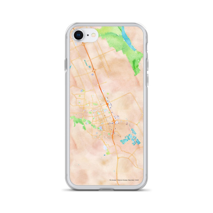 Custom iPhone SE Gilroy California Map Phone Case in Watercolor