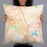 Person holding 22x22 Custom Gilroy California Map Throw Pillow in Watercolor