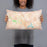Person holding 20x12 Custom Gilroy California Map Throw Pillow in Watercolor