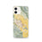 Custom iPhone 12 Gilroy California Map Phone Case in Woodblock