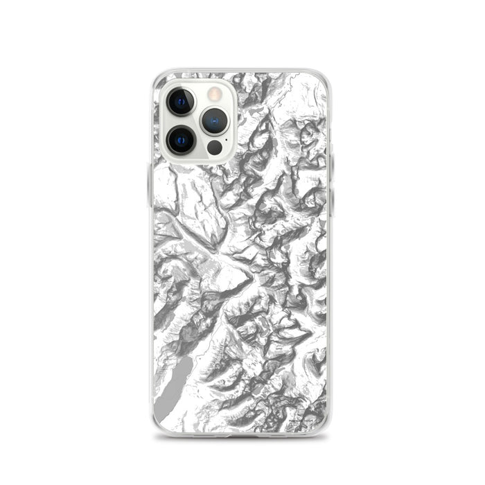 Custom Glacier National Park Map iPhone 12 Pro Phone Case in Classic