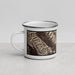 Left View Custom Glacier National Park Map Enamel Mug in Ember