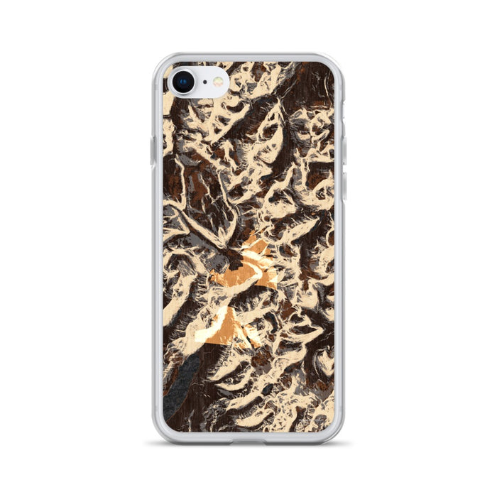 Custom Glacier National Park Map iPhone SE Phone Case in Ember
