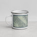 Left View Custom Glacier National Park Map Enamel Mug in Woodblock