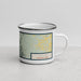 Right View Custom Glacier National Park Map Enamel Mug in Woodblock