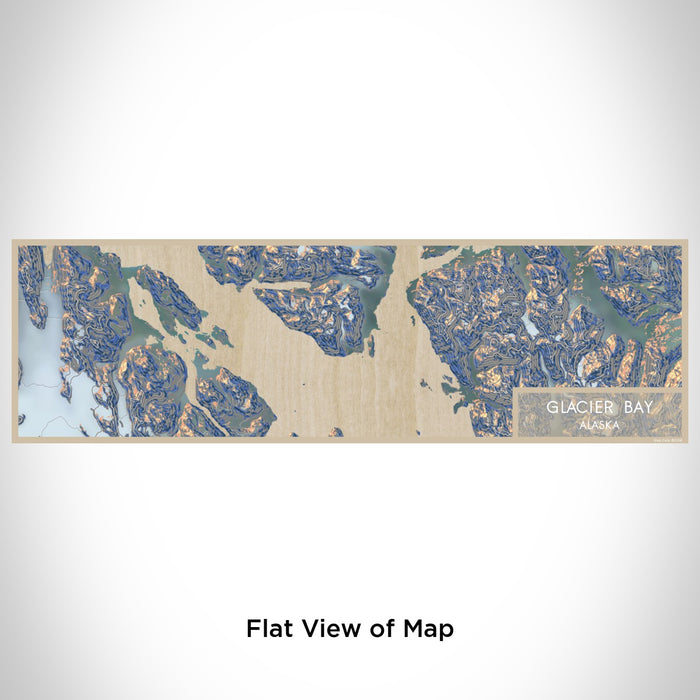 Flat View of Map Custom Glacier Bay Alaska Map Enamel Mug in Afternoon