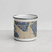 Front View Custom Glacier Bay Alaska Map Enamel Mug in Afternoon