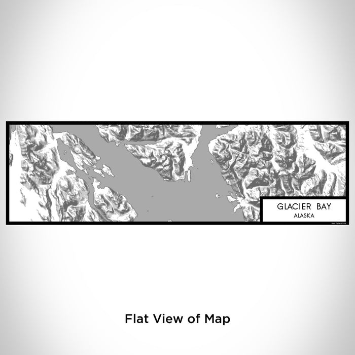 Flat View of Map Custom Glacier Bay Alaska Map Enamel Mug in Classic