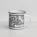 Right View Custom Glacier Bay Alaska Map Enamel Mug in Classic
