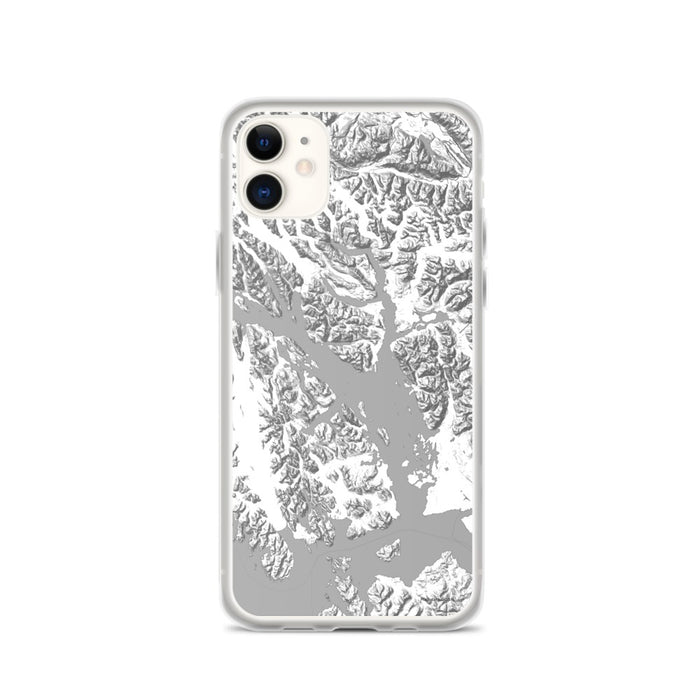 Custom Glacier Bay Alaska Map Phone Case in Classic