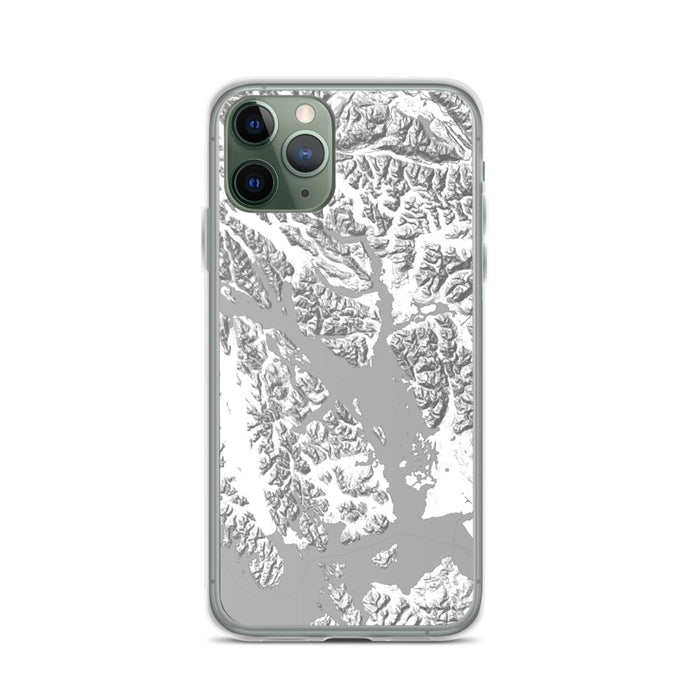 Custom Glacier Bay Alaska Map Phone Case in Classic