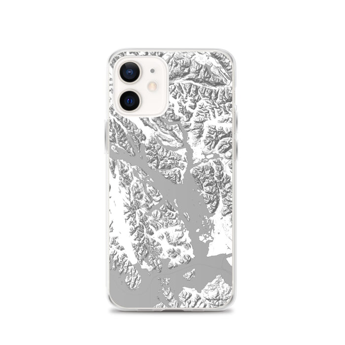 Custom Glacier Bay Alaska Map iPhone 12 Phone Case in Classic