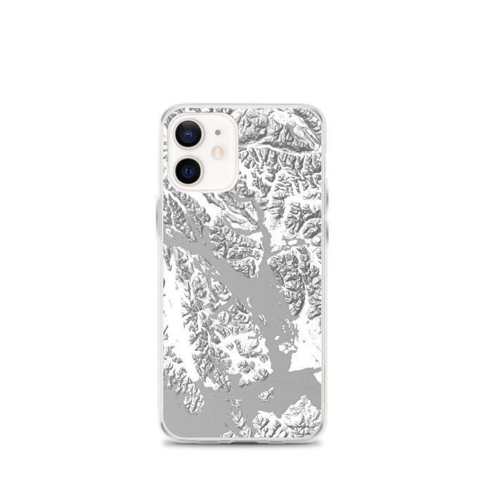 Custom Glacier Bay Alaska Map iPhone 12 mini Phone Case in Classic