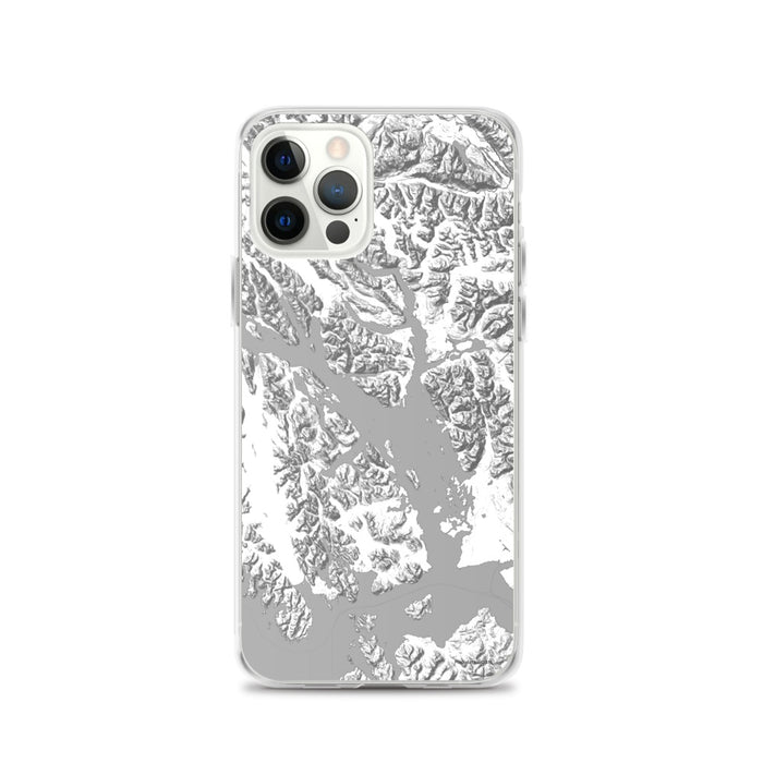 Custom Glacier Bay Alaska Map iPhone 12 Pro Phone Case in Classic