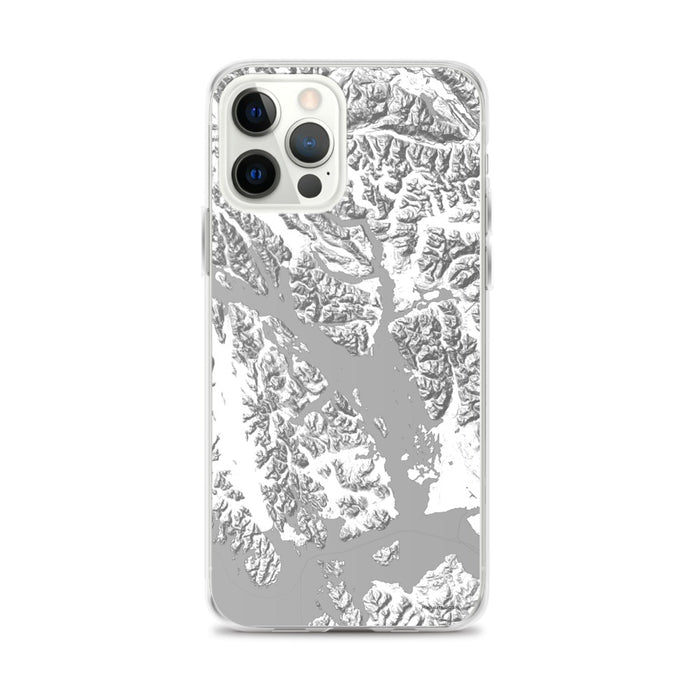 Custom Glacier Bay Alaska Map iPhone 12 Pro Max Phone Case in Classic