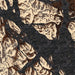 Glacier Bay Alaska Map Print in Ember Style Zoomed In Close Up Showing Details