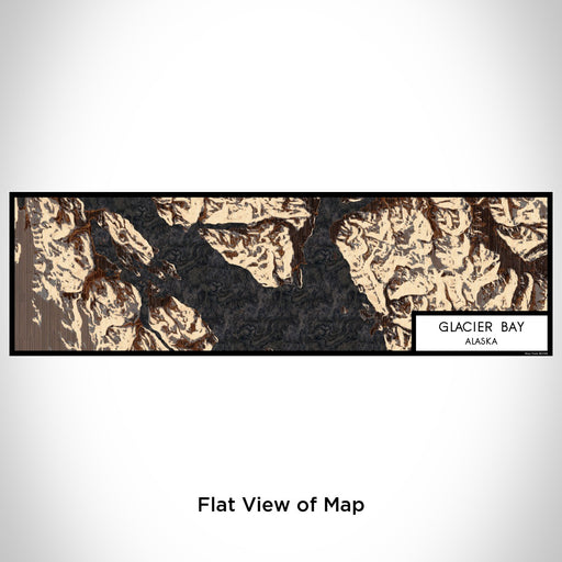 Flat View of Map Custom Glacier Bay Alaska Map Enamel Mug in Ember