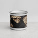 Front View Custom Glacier Bay Alaska Map Enamel Mug in Ember