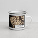 Right View Custom Glacier Bay Alaska Map Enamel Mug in Ember