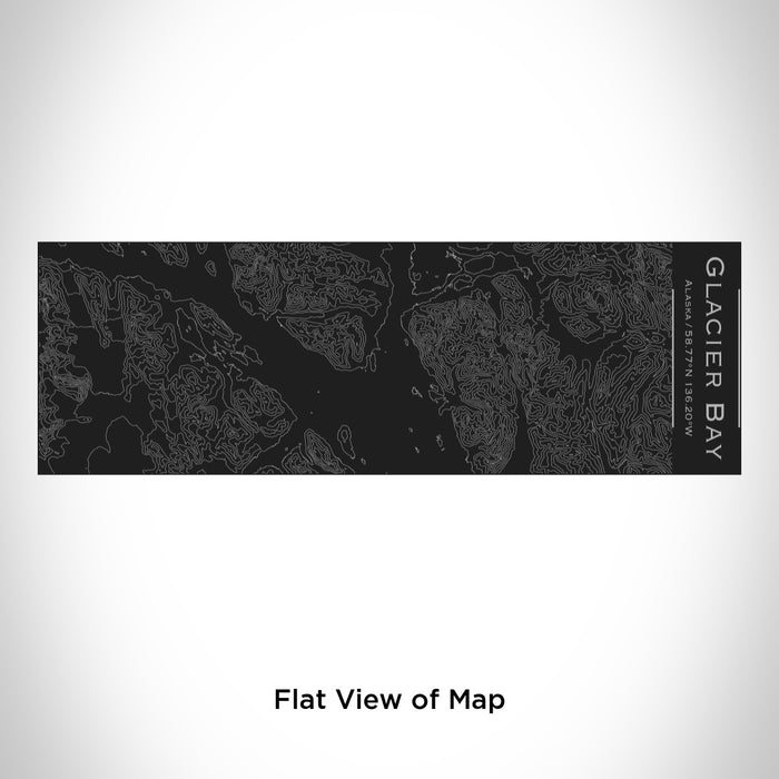 Rendered View of Glacier Bay Alaska Map Engraving on 10oz Stainless Steel Insulated Cup with Sliding Lid in Black