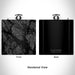 Rendered View of Glacier Bay Alaska Map Engraving on 6oz Stainless Steel Flask in Black