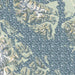 Glacier Bay Alaska Map Print in Woodblock Style Zoomed In Close Up Showing Details